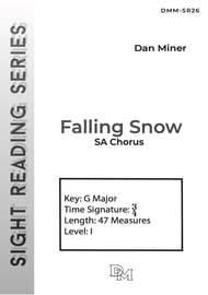Falling Snow SA choral sheet music cover Thumbnail